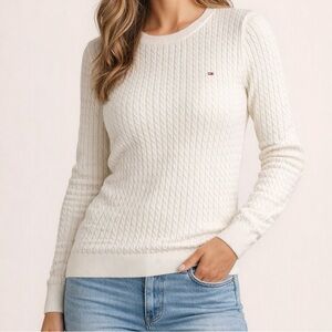 Tommy Hilfiger White Crewneck Sweater